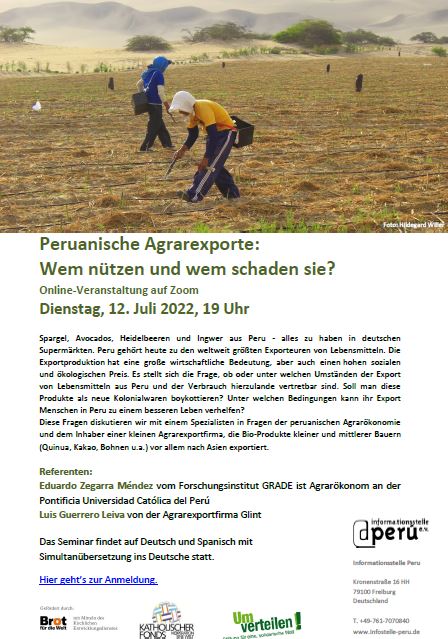 12.07.22: Online-Veranstaltung | Peruanische Agrarexporte